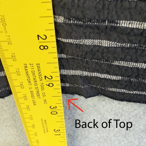 Habitat Black & Gray Striated Rayon Blend Tunic Top + Cropped Trousers Set XL - Picture 8 of 16